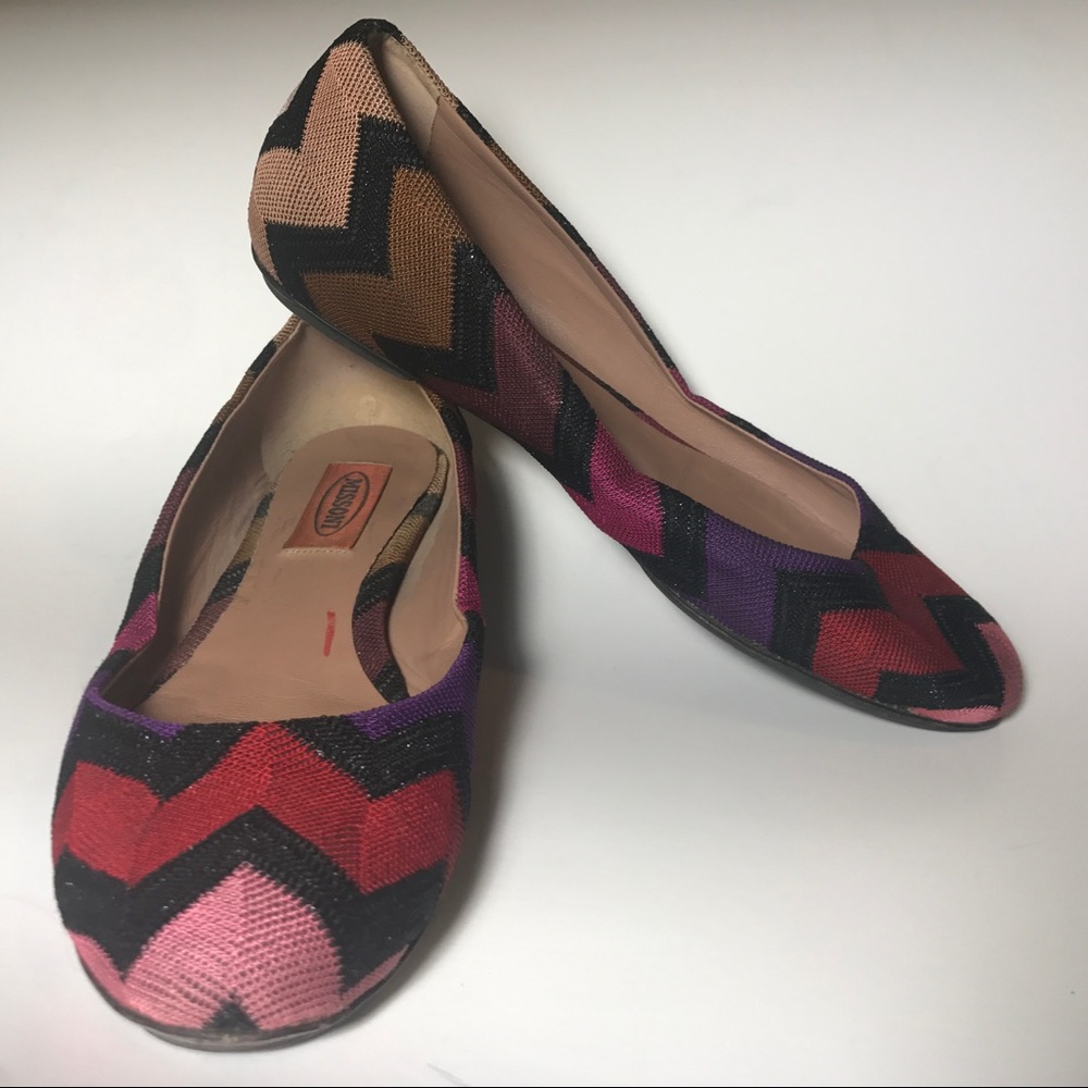 MISSONI FLATS GEOMETRIC BALLET BALLERINA  SIZE 37